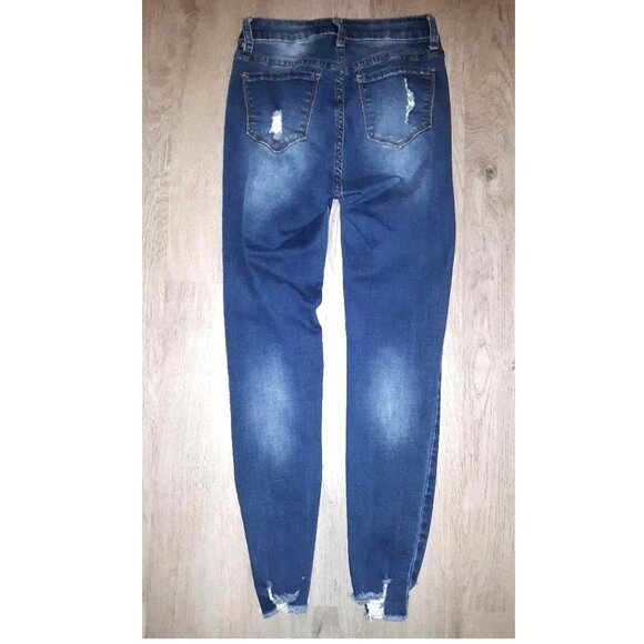 S.O.N.G Perfect High Rise Skinny Ankle Skinny Jeans Size 0/24 Distressed Denim - Picture 5 of 7